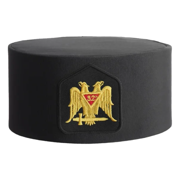 32nd Degree Scottish Rite Crown Cap - Black Rayon with Gold Double Eagle 32nd Degree Scottish Rite Crown Cap - Black Rayon with Gold Double Eagle