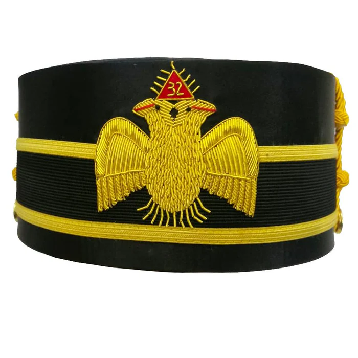 32nd Degree Scottish Rite Crown Cap – Double-Eagle Hand Embroidered