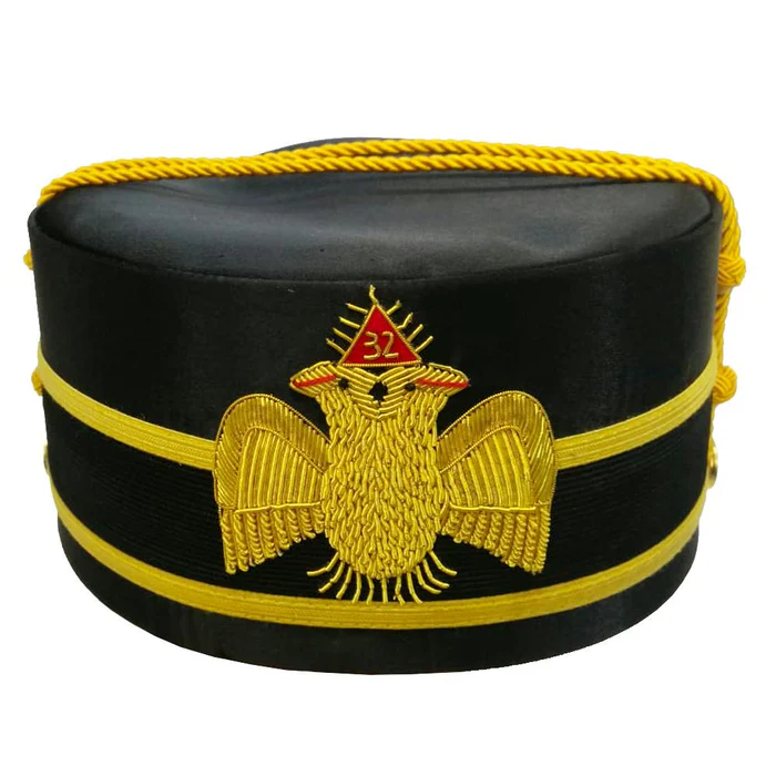 32nd Degree Scottish Rite Crown Cap – Double-Eagle Hand Embroidered