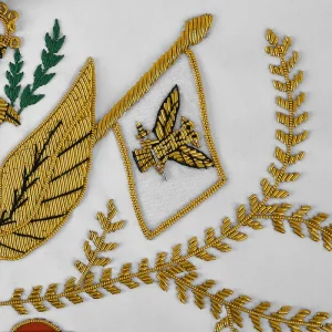 33rd Degree Scottish Rite Apron - Hand Embroidery Wings Up All Countries Flags