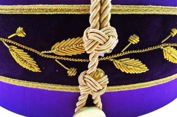 33rd Degree Scottish Rite Crown Cap - Purple Silk 1 33rd Degree Scottish Rite Crown Cap - Purple Silk