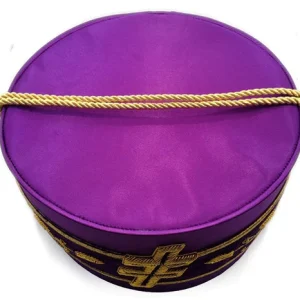 33rd Degree Scottish Rite Crown Cap - Purple Silk 6 33rd Degree Scottish Rite Crown Cap - Purple Silk
