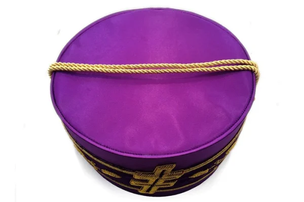 33rd Degree Scottish Rite Crown Cap - Purple Silk 2 33rd Degree Scottish Rite Crown Cap - Purple Silk