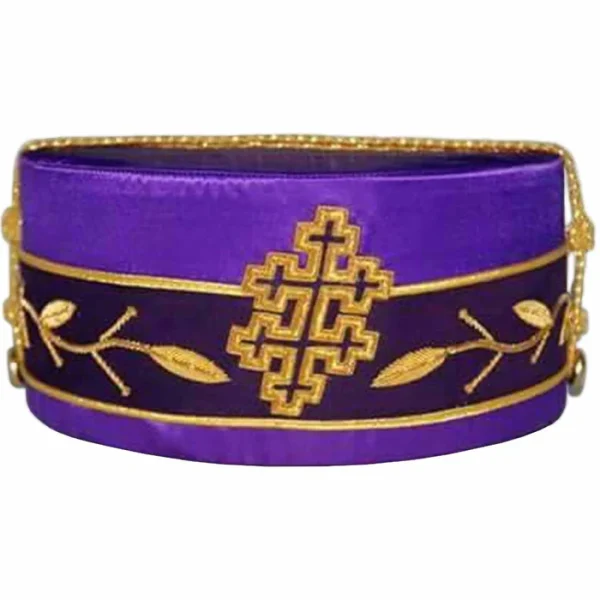 33rd Degree Scottish Rite Crown Cap - Purple with Gold Cap Cord 33rd Degree Scottish Rite Crown Cap