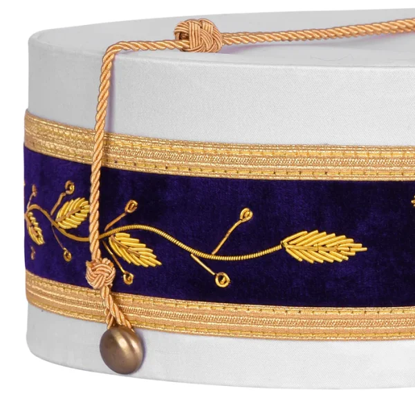 33rd Degree Scottish Rite Crown Cap - Wings Down Hand Embroidery with Gold Bullion