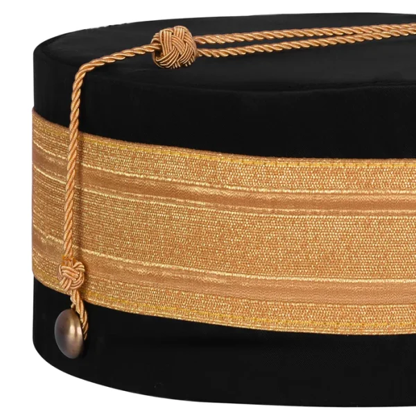 33rd Degree Scottish Rite Crown Cap - Wings Down with Gold Bullion Emblem
