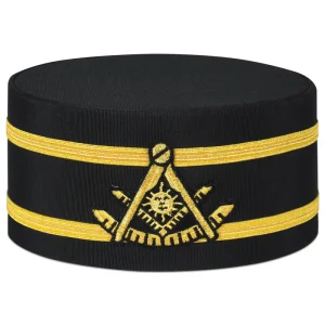 Past Master Blue Lodge California Regulation Crown Cap - Double Gold Braid