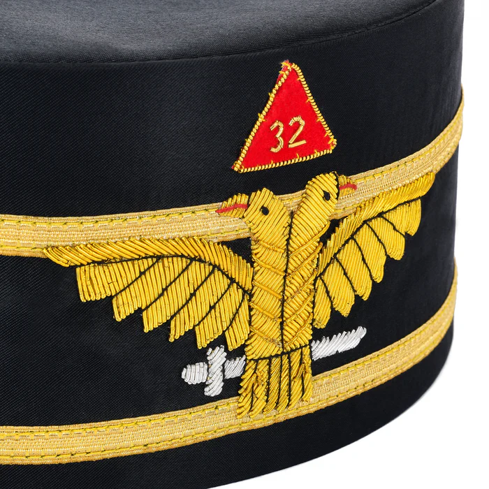 32nd Degree Scottish Rite Crown Cap – Double Eagle Hand Embroidery