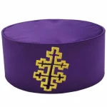 33rd Degree Scottish Rite Crown Cap - Purple Hand Embroidered Bullion Badge