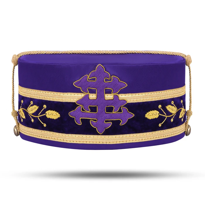 33rd Degree Scottish Rite Crown Cap – Purple with Gold Cord