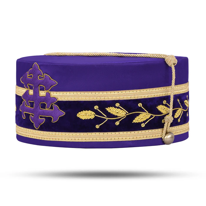 33rd Degree Scottish Rite Crown Cap – Purple with Gold Cord