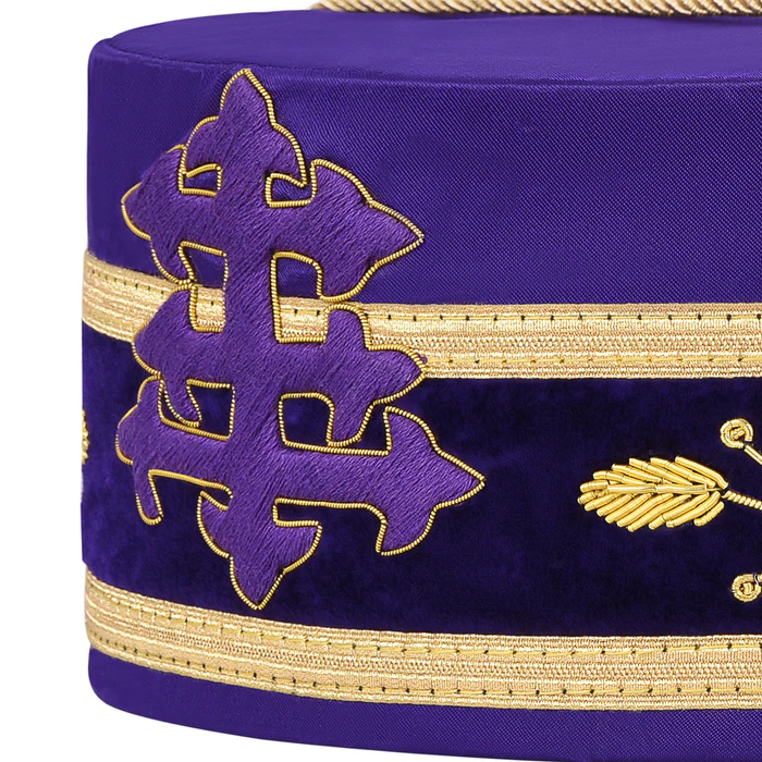 33rd Degree Scottish Rite Crown Cap – Purple with Gold Cord