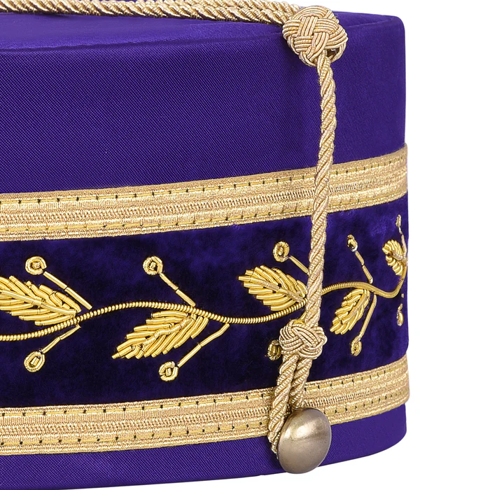 33rd Degree Scottish Rite Crown Cap – Purple with Gold Cord