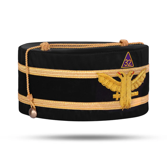 32nd Degree Scottish Rite Crown Cap – Wings Up with Gold Cord