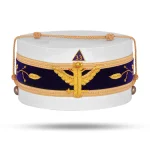 33rd Degree Scottish Rite Crown Cap - White Silk Purple Velvet Gold Bullion Hand Embroidery