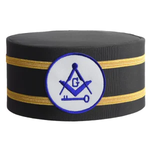 International Masons Crown Cap - White & Blue Emblem with Double Braid