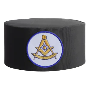 Past Master Blue Lodge California Regulation Crown Cap - White Patch with Gold Emblem