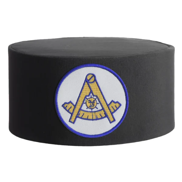 Past Master Blue Lodge California Regulation Crown Cap - White Patch with Blue Border