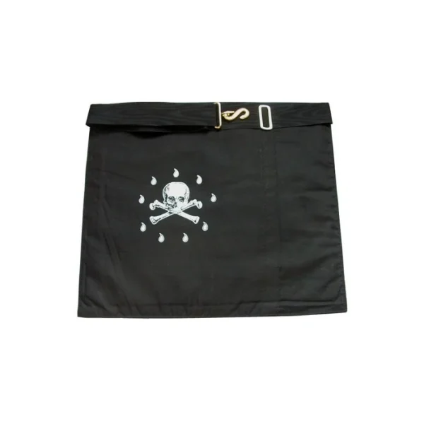 4th Degree Scottish Rite Apron - White, Blue with Black Moire 1 4th Degree Scottish Rite Apron - White, Blue with Black Moire