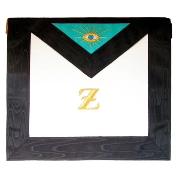 4th Degree Scottish Rite Apron - White, Sky Blue Gold Embroidery 4th Degree Scottish Rite Apron - White, Sky Blue Gold Embroidery