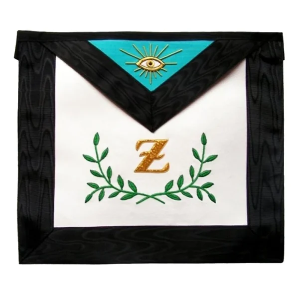 4th Degree Scottish Rite Apron - White, Sky Blue with Sprig Acacia Embroidery 4th Degree Scottish Rite Apron - White, Sky Blue with Sprig Acacia Embroidery