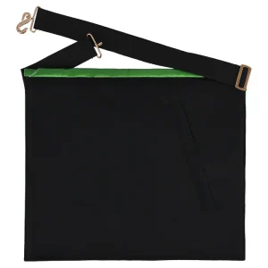 5th Degree Perfect Master Scottish Rite Apron - Green Silk Machine Embroidery 10 5th Degree Perfect Master Scottish Rite Apron - Green Silk Machine Embroidery