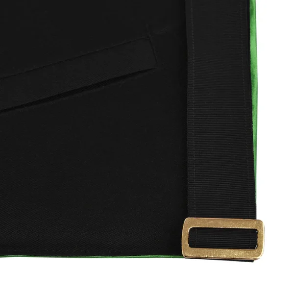 5th Degree Perfect Master Scottish Rite Apron - Green Silk Machine Embroidery 4 5th Degree Perfect Master Scottish Rite Apron - Green Silk Machine Embroidery