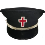 Silver Stone Wash Sir Knight Knights Templar Fatigue Cap - Hand Embroidered Emblem