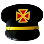 Grand Commandery Knights Templar Fatigue Cap | Hand Embroidered Gold Braid