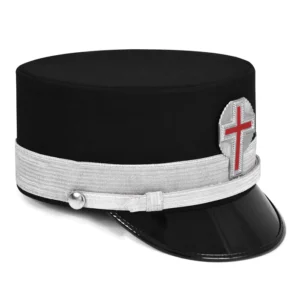 Sir Knight Knights Templar Commandery Fatigue Cap - Silver Metal
