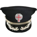 Sir Knight Templar Commandery Fatigue Cap - Silver Vinework Edition