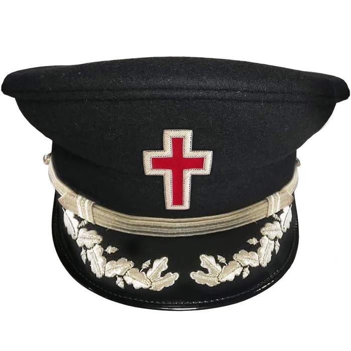 Sir Knight Knights Templar Commandery Fatigue Cap – Silver Vinework