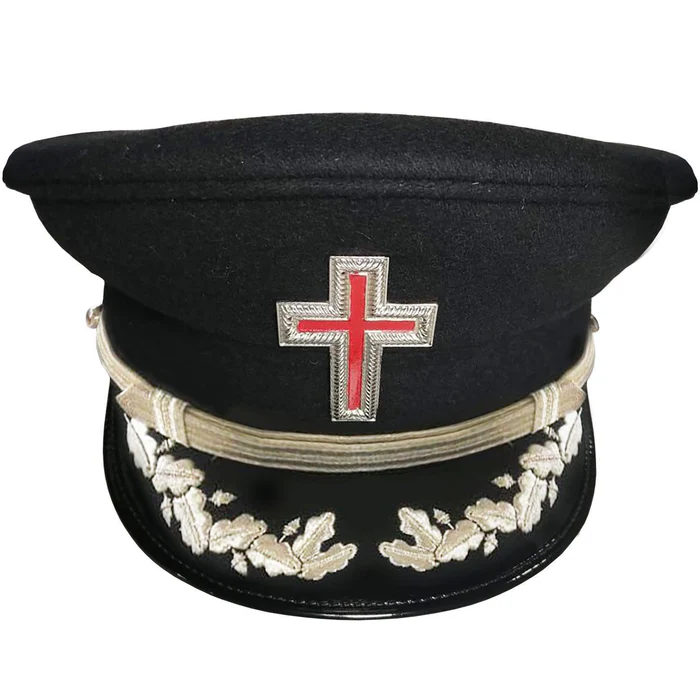 Sir Knight Knights Templar Commandery Fatigue Cap – Silver Vinework