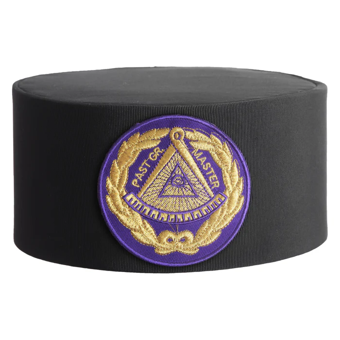 Past Grand Master Blue Lodge Crown Cap – Purple Patch with Gold Emblem