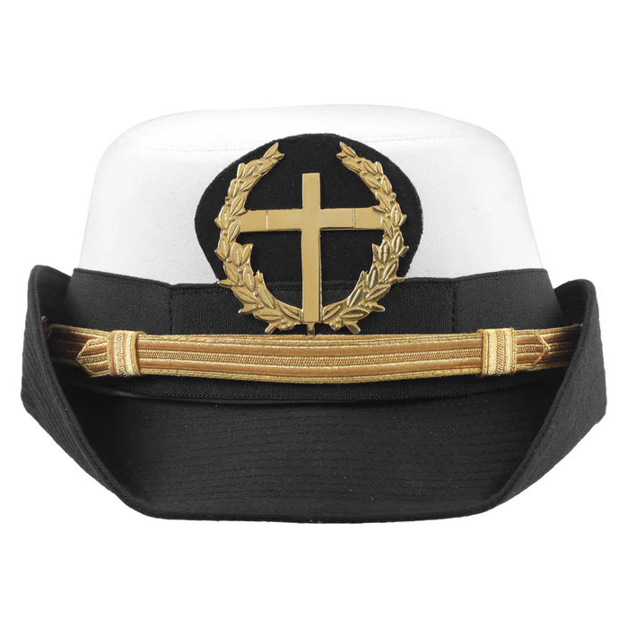 Knights Templar Commandery Fatigue Cap – Gold Cross with Wreath