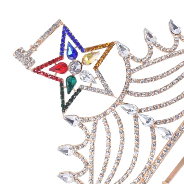 Worthy Matron OES Crown - Colorful Star