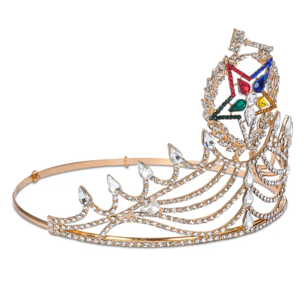 Grand Worthy Matron OES Crown - Colorful Star