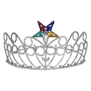 OES Crown - Rhodium Plating with One Colorful Star