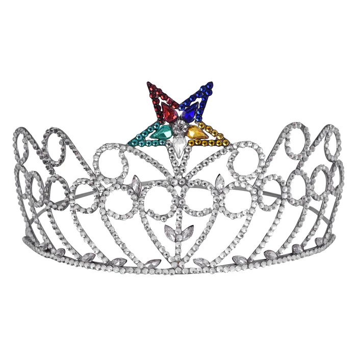 OES Crown – Rhodium Plating with One Colorful Star