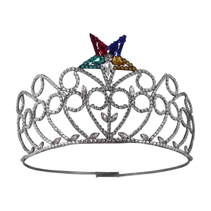 OES Crown – Rhodium Plating with One Colorful Star