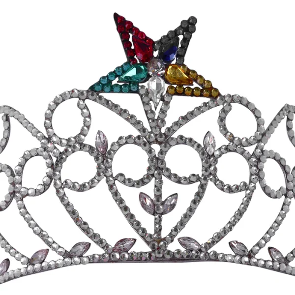 OES Crown - Rhodium Plating with One Colorful Star