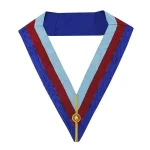 Grand Officers Royal Arch Chapter Collar - Three Colour Moire Ribbon