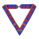 English Royal Arch Collarette - Blue Red Moire Gold Trim Officer