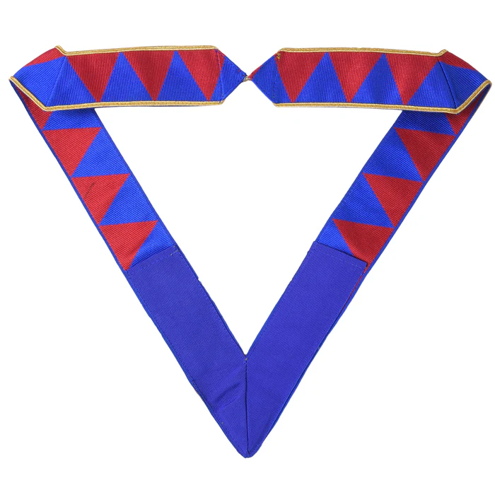 Royal Arch Chapter Collarette – Blue & Red Moire