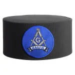 Master Mason Blue Lodge Crown Cap Black - Blue Square Compass Patch