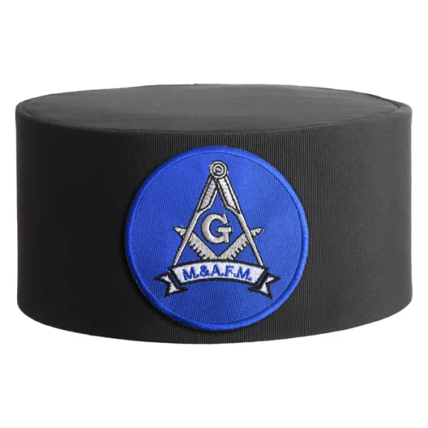 Master Mason Blue Lodge Crown Cap - Black with Blue Patch