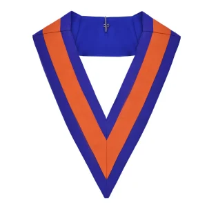 St. Lawrence the Martyr AMD Officer Collar - Blue & Orange Ribbon