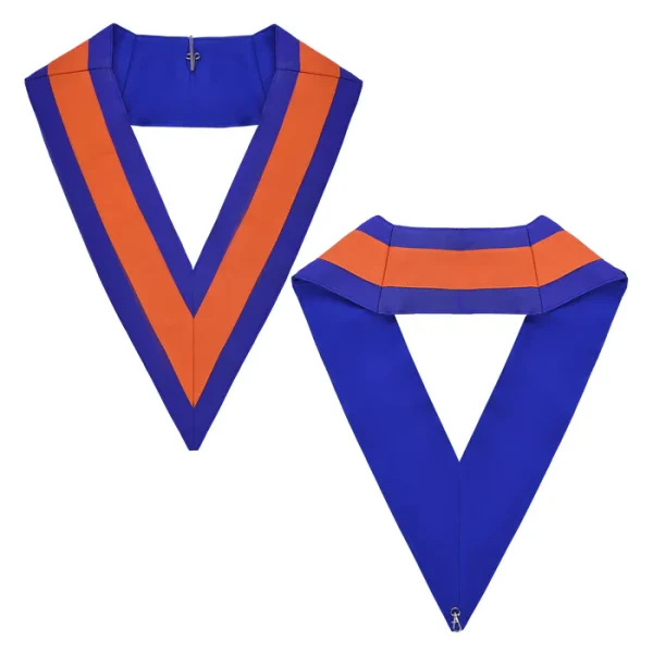 St. Lawrence the Martyr AMD Officer Collar - Blue & Orange Ribbon