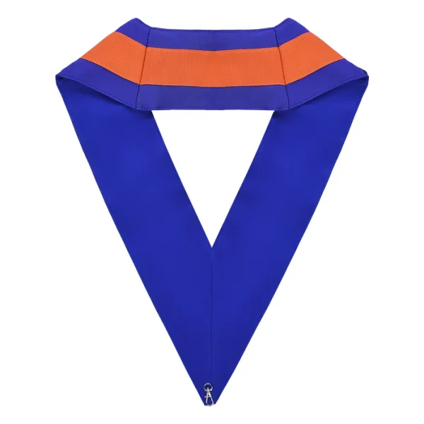 St. Lawrence the Martyr AMD Officer Collar - Blue & Orange Ribbon