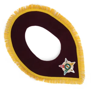 Order of the Amaranth Collar - Maroon Velvet with Yellow Braid & Fringe